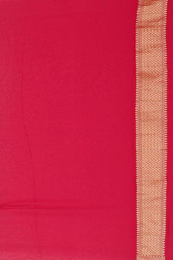 Collection of Banarasi Georgette Rani Pink Saree in a gallery layout