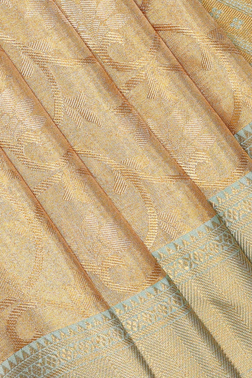 Kanchipattu Gold Colour Brocade Saree