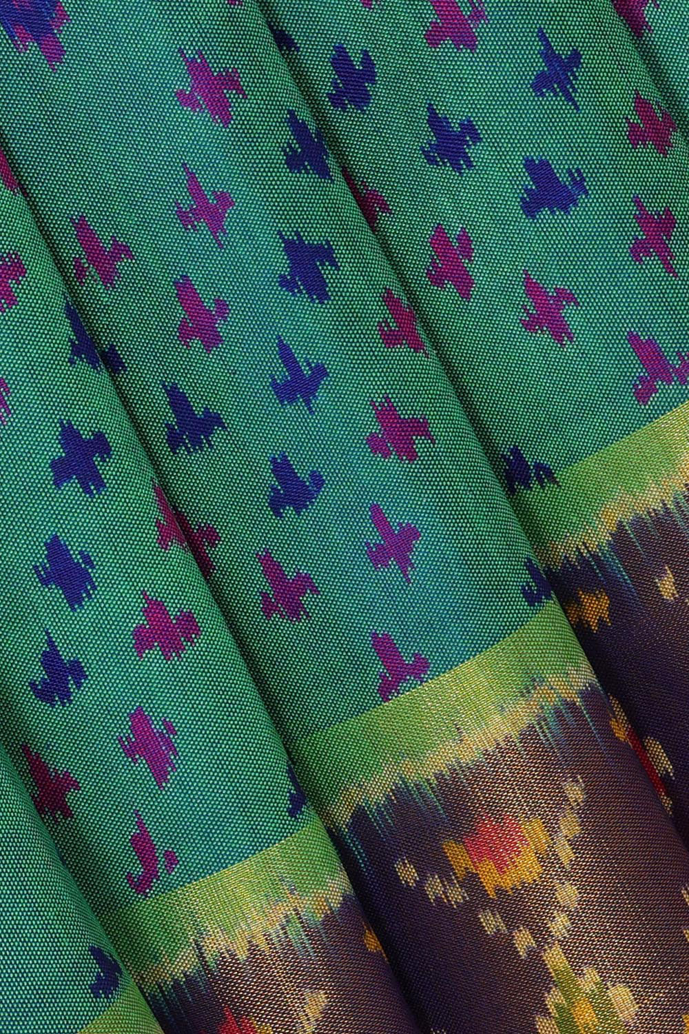 Image of Rajkot Patola Deep Sea Green Saree