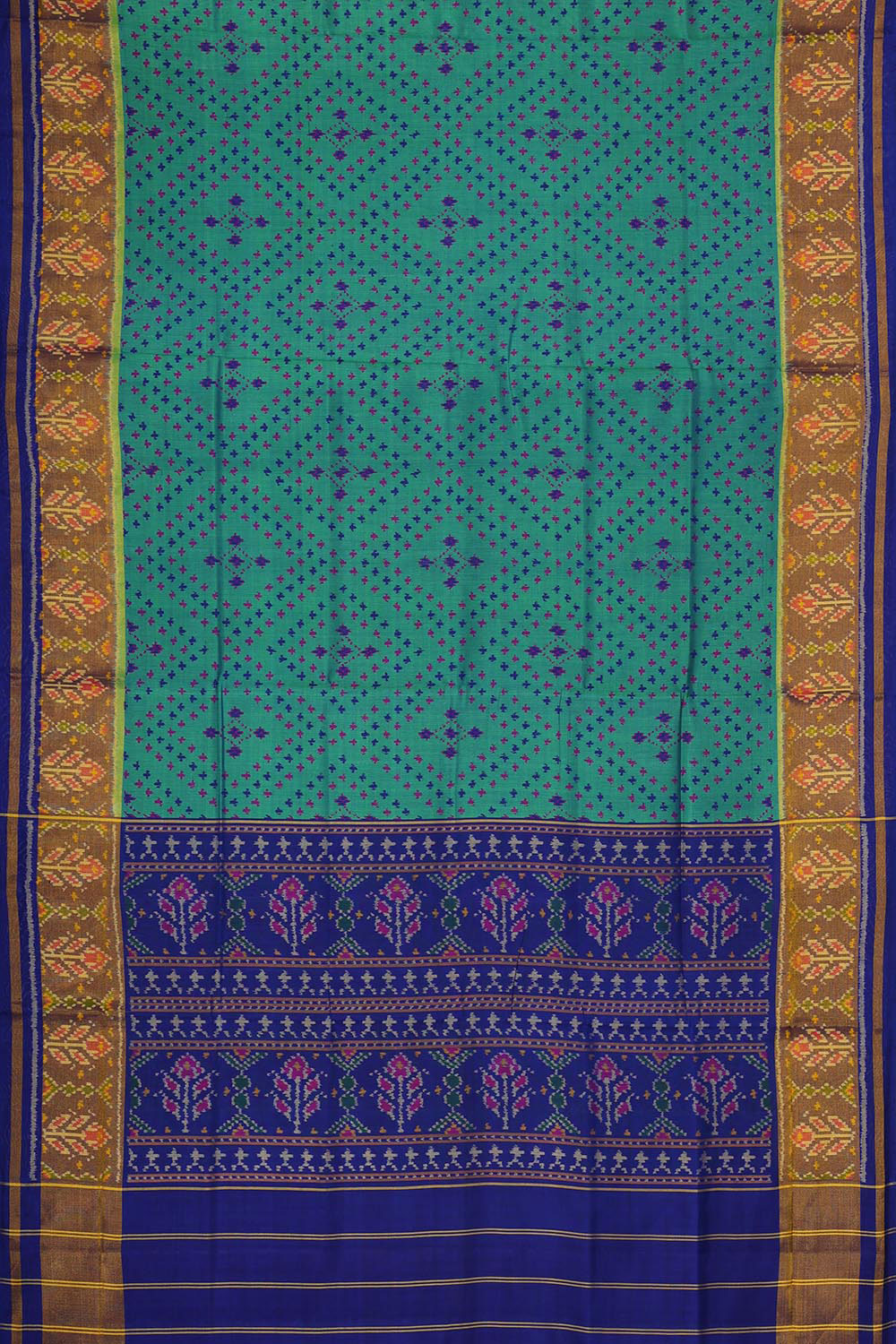 Image of Rajkot Patola Deep Sea Green Saree