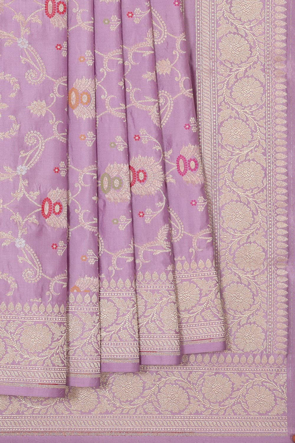 Collection of Banarasi Silk Lavender Colour Saree in a gallery layout