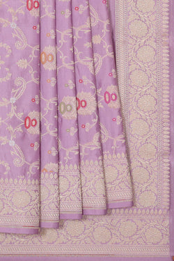 Collection of Banarasi Silk Lavender Colour Saree in a gallery layout