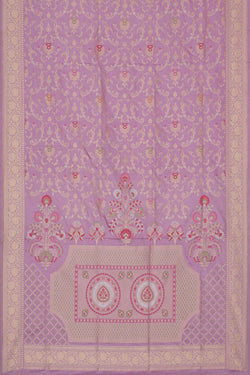 Collection of Banarasi Silk Lavender Colour Saree in a gallery layout