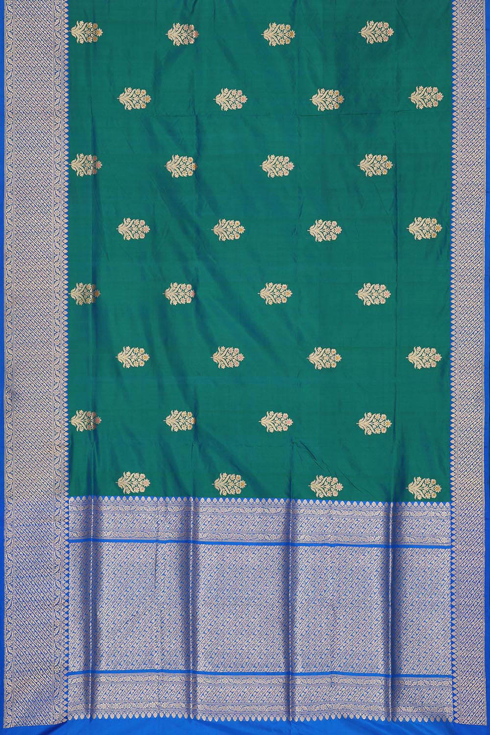 Banarasi Silk Peacock Green Saree