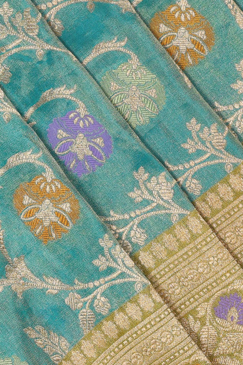 Banarasi Silk Teal Blue Saree