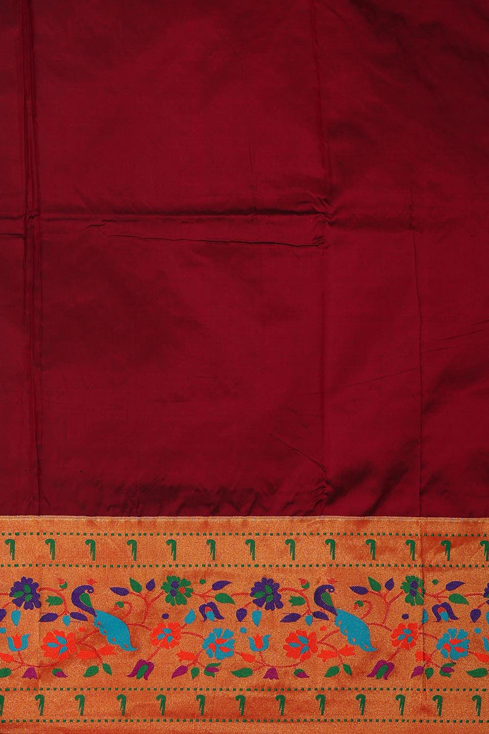 Collection of Paithani Silk Maroon Saree in a gallery layout