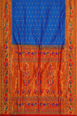 Image of Paithani Silk Royal Blue Saree