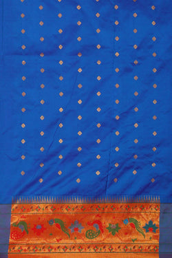 Image of Paithani Silk Royal Blue Saree