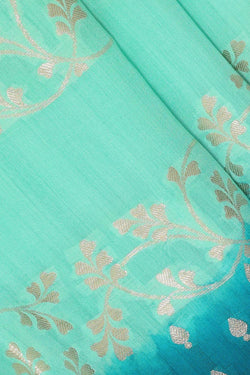 Collection of Banarasi Chiniya Silk Light Sea Green Saree in a gallery layout