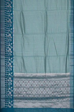 Collection of Banarasi Chiniya Silk Bluish Grey Saree in a gallery layout