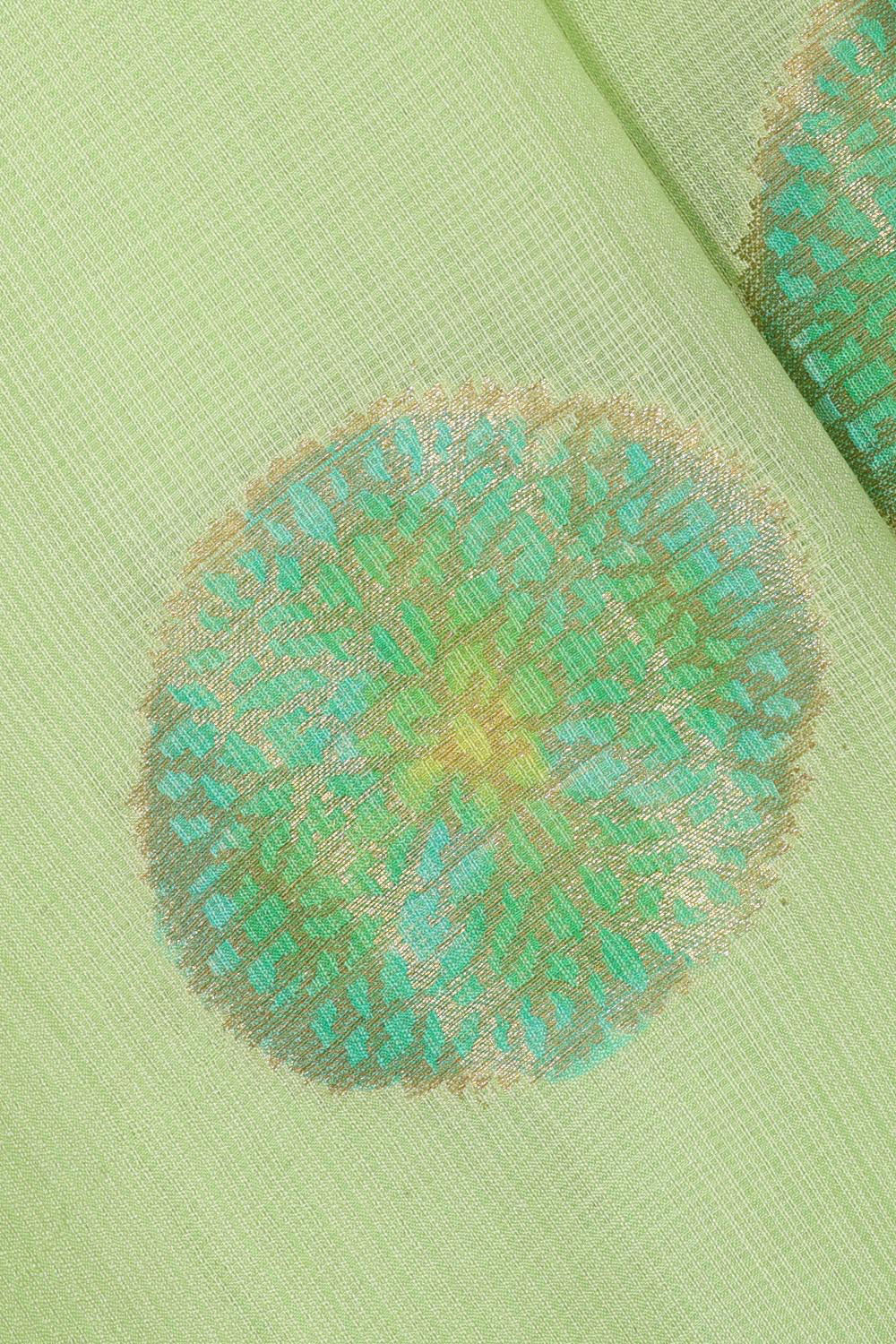 Image of Banarasi Kota Fresh Green Colour Saree