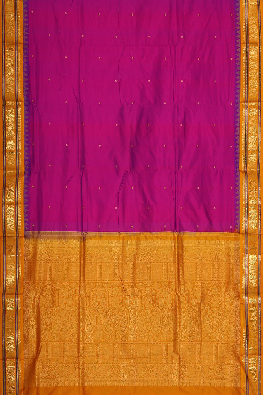 Narayanpet Silk Magenta Colour Saree