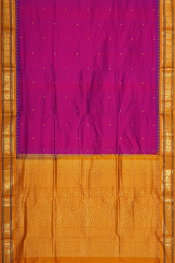 Image of Narayanpet Silk Magenta Colour Saree