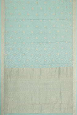 Collection of Banarasi Crepe Light Aqua Blue Saree in a gallery layout