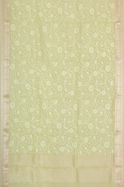 Collection of Organza Light Pista Green Saree in a gallery layout