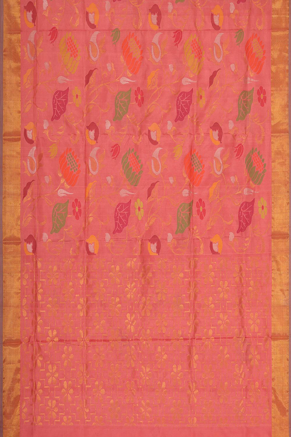 Collection of Uppada Silk Onion Pink Colour Saree in a gallery layout