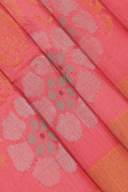 Collection of Uppada Silk Peach Rose Colour Saree in a gallery layout