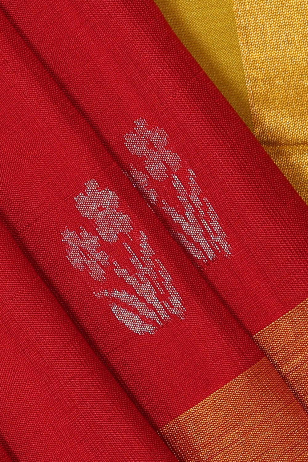 Collection of Uppada Silk Dark Red Colour Saree in a gallery layout