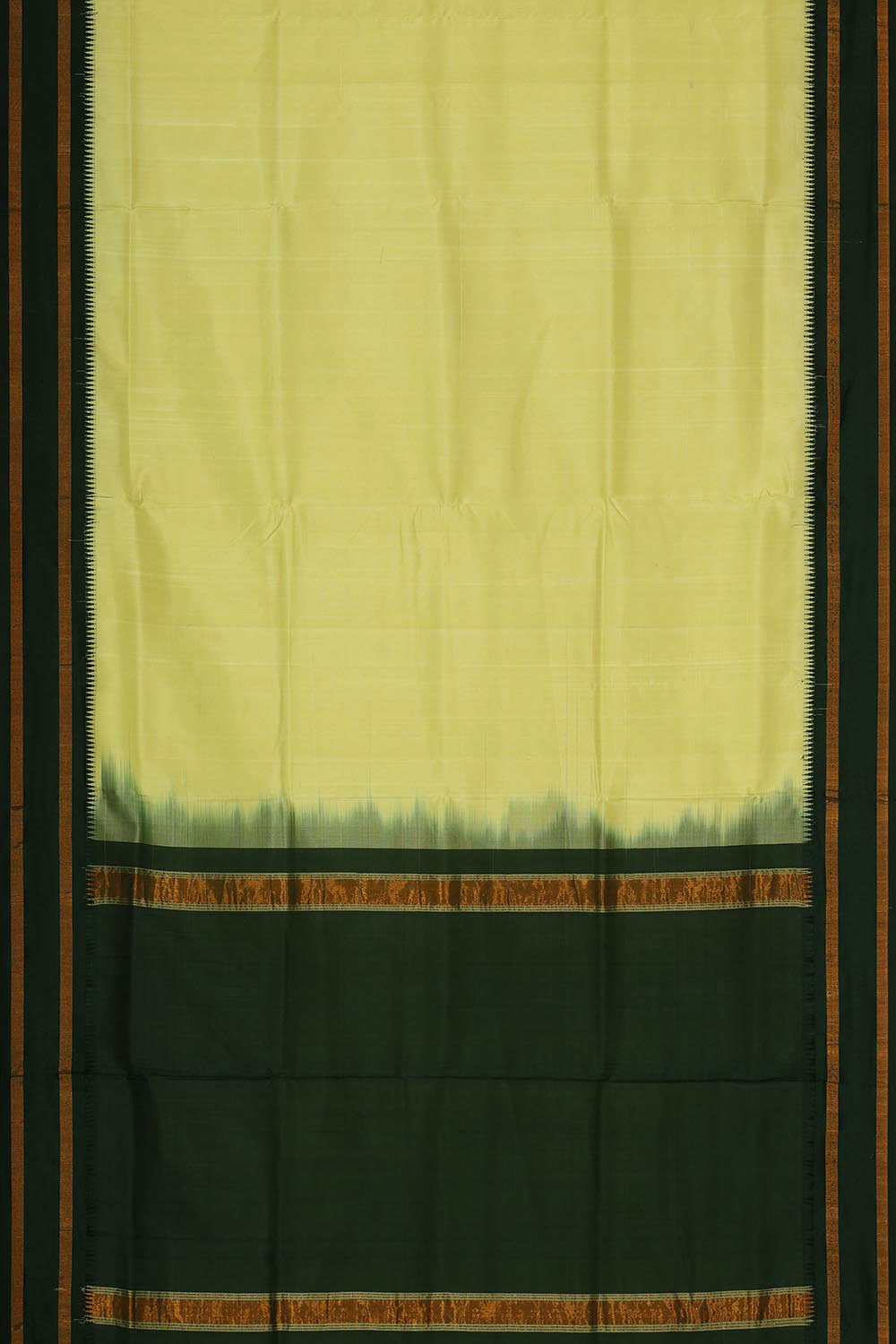 Image of Uppada Silk Light Greenish Yellow Saree