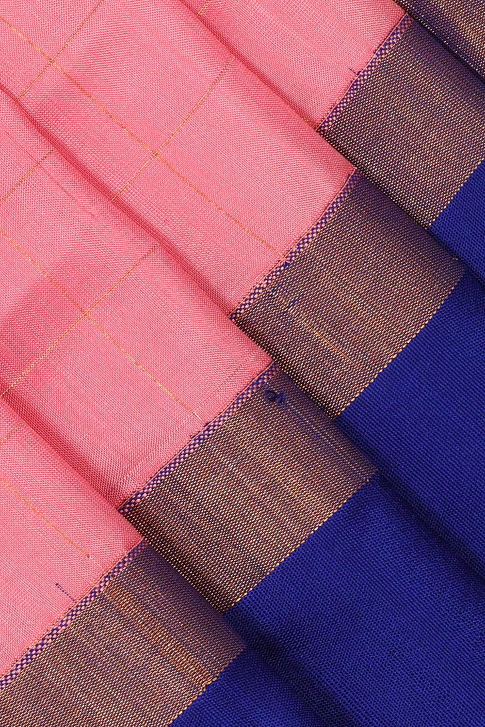 Uppada Silk Peach Pink Colour Saree