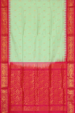 Image of Uppada Silk Bright Green Colour Saree