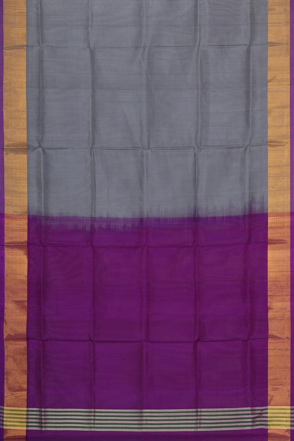 Collection of Uppada Silk Grey Colour Saree in a gallery layout