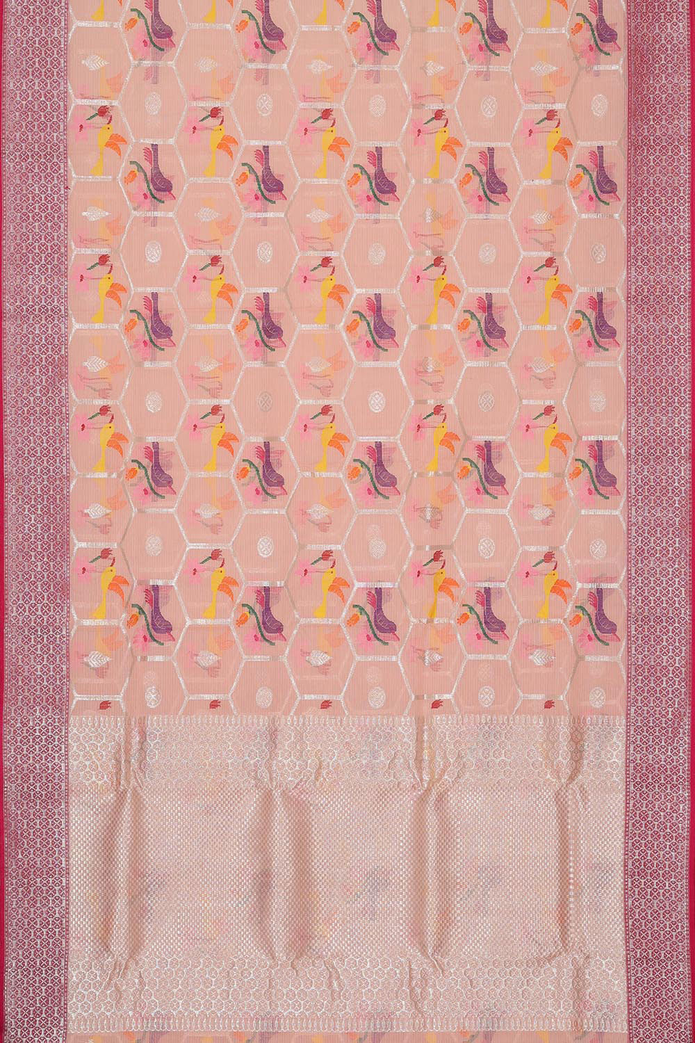 Collection of Kota Light Peach Colour Saree in a gallery layout