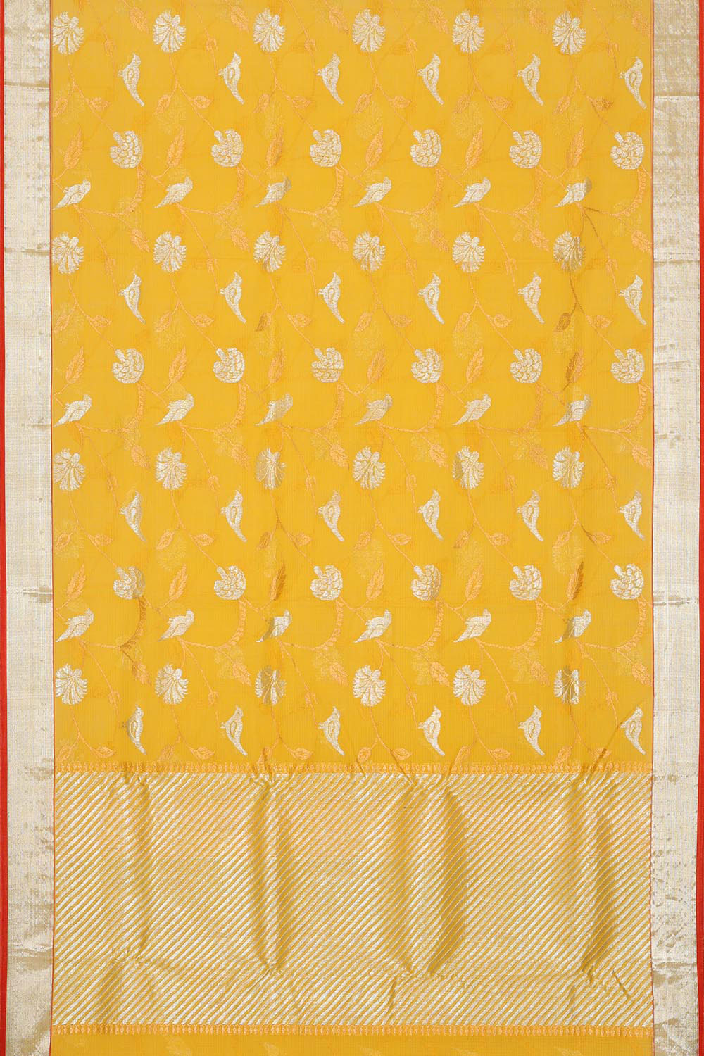 Image of Zari Kota Haldi Yellow Colour Saree