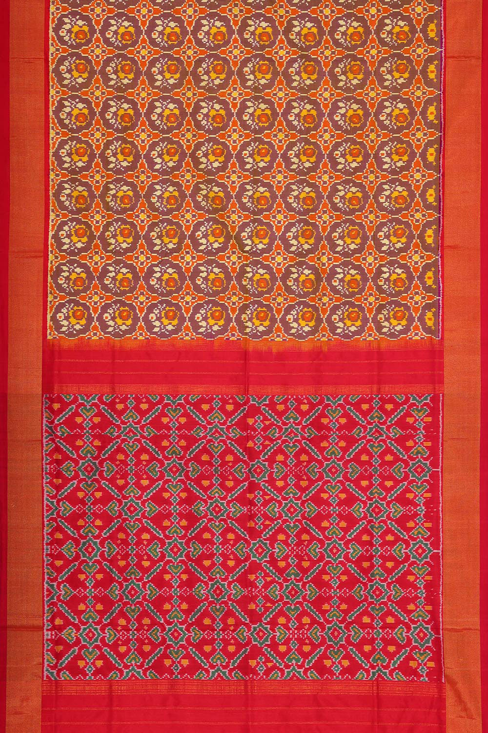 Image of Pochampally Ikat Silk Purple Saree