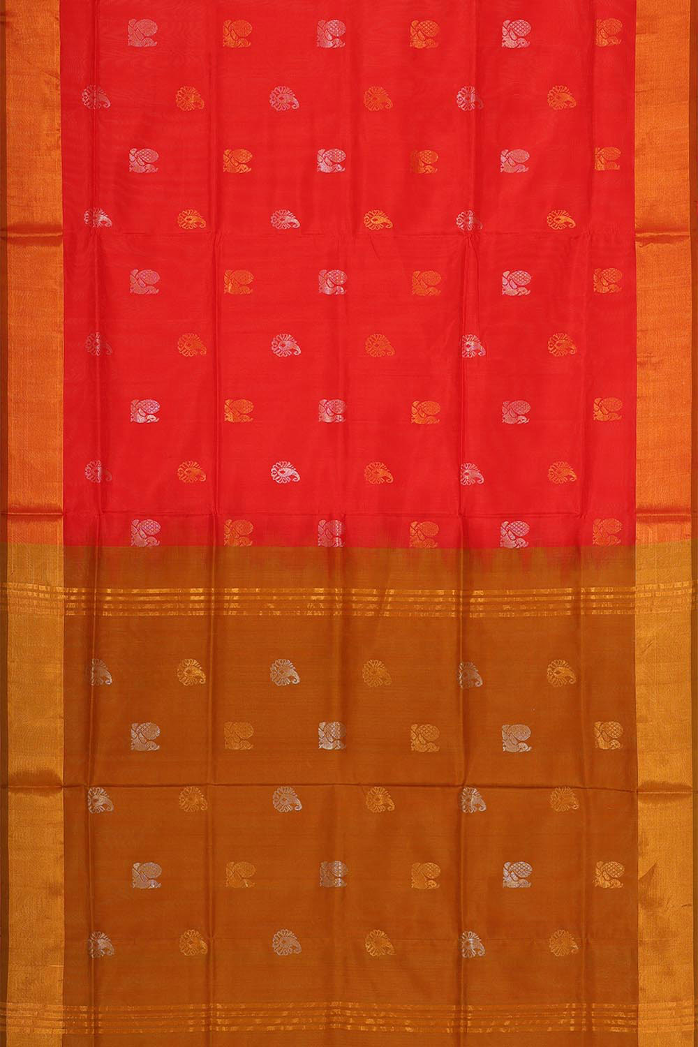 Uppada Silk Bright Red Saree