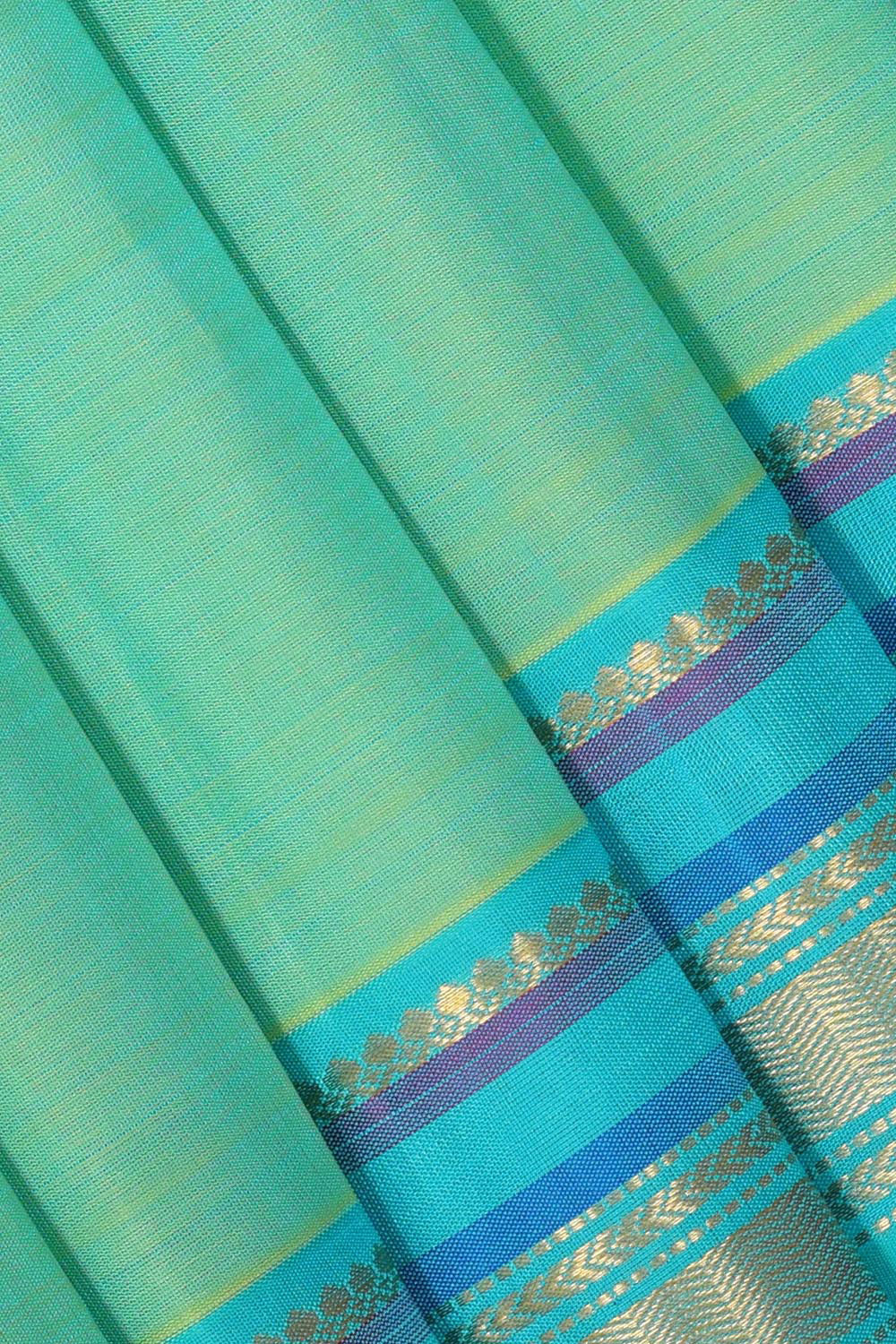 Collection of Arani Silk Light Green Saree in a gallery layout