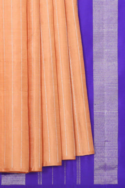 Collection of Arani Pattu Light Peach Brocade Saree in a gallery layout