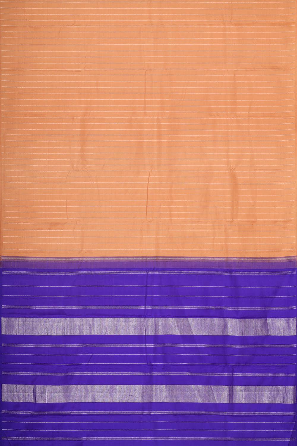 Collection of Arani Pattu Light Peach Brocade Saree in a gallery layout