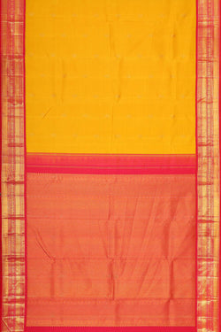 Collection of Arani Pattu Mustard Yellow Brocade Saree in a gallery layout