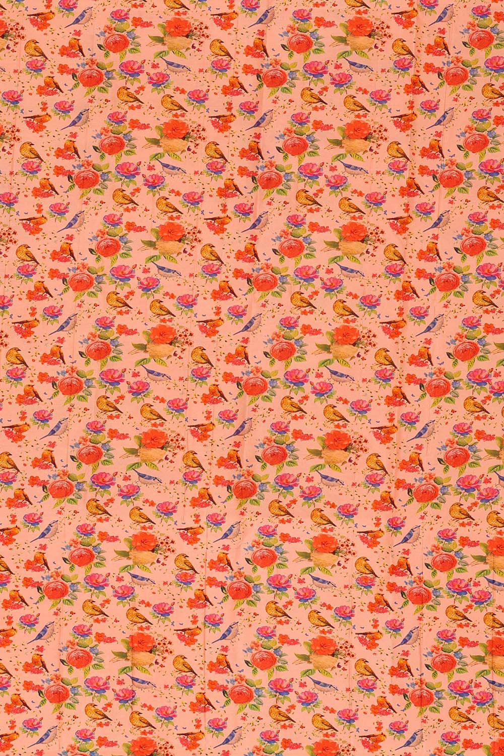 Image of Kanchipattu Peach Colour Floral Saree