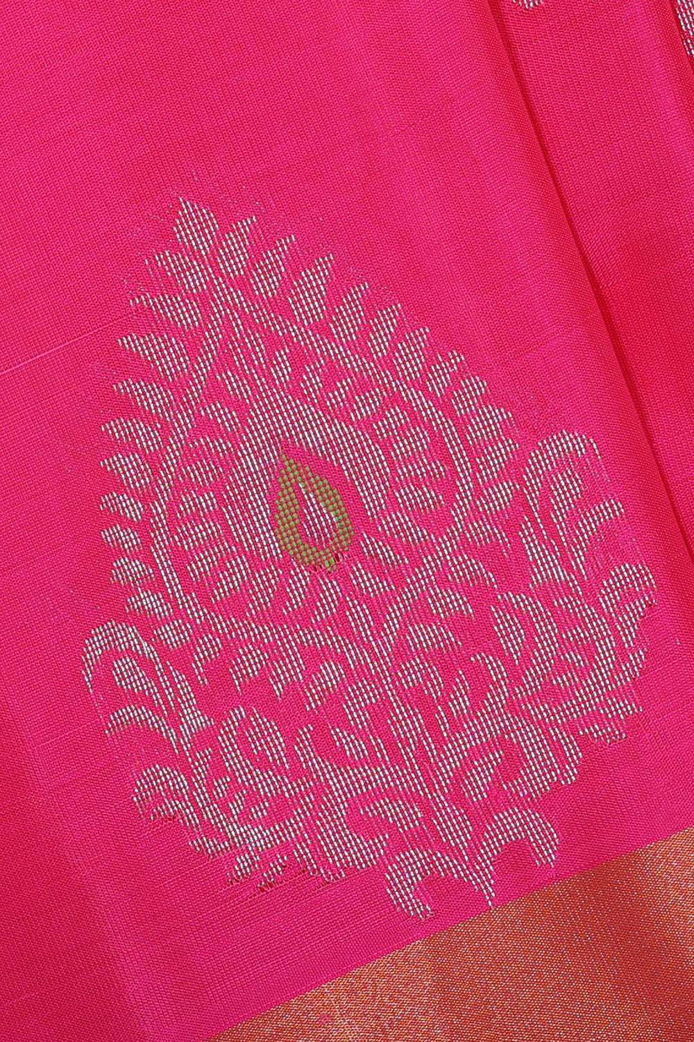 Collection of Rani Pink Silk Saree in a gallery layout