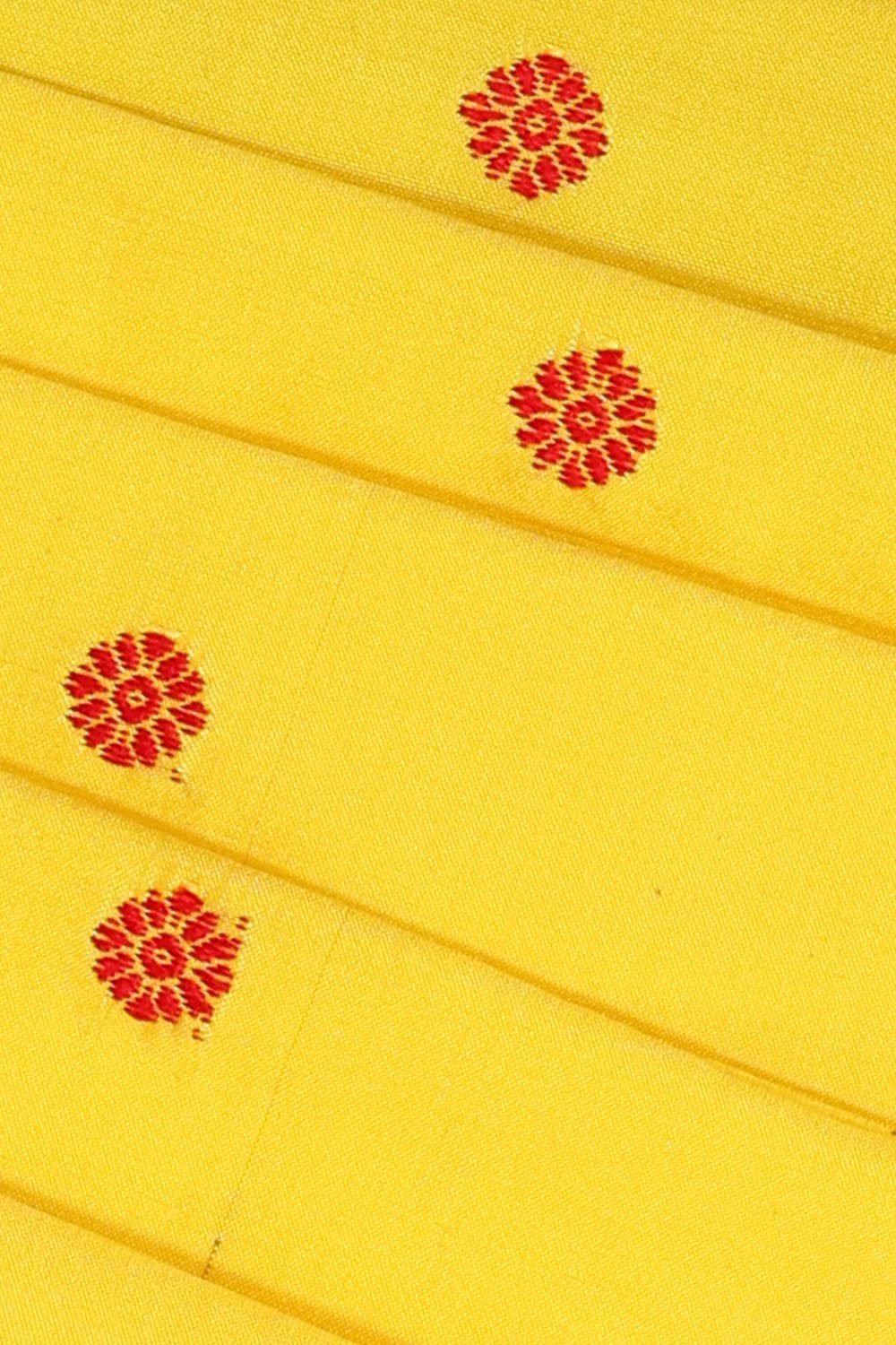 Narayanpet Silk Bright Yellow Saree