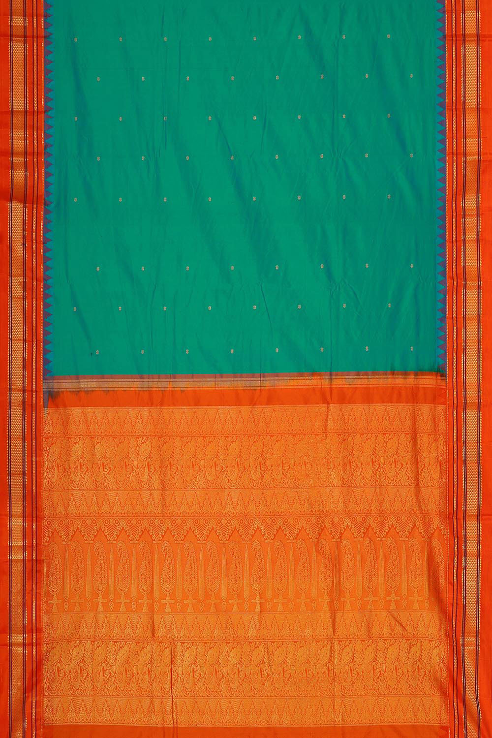 Narayanpet Silk Jade Green Saree