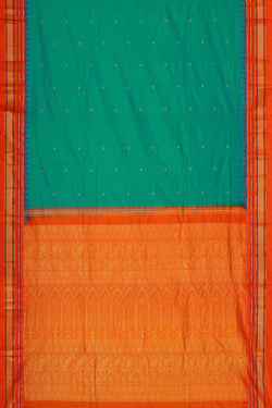 Image of Narayanpet Silk Jade Green Saree