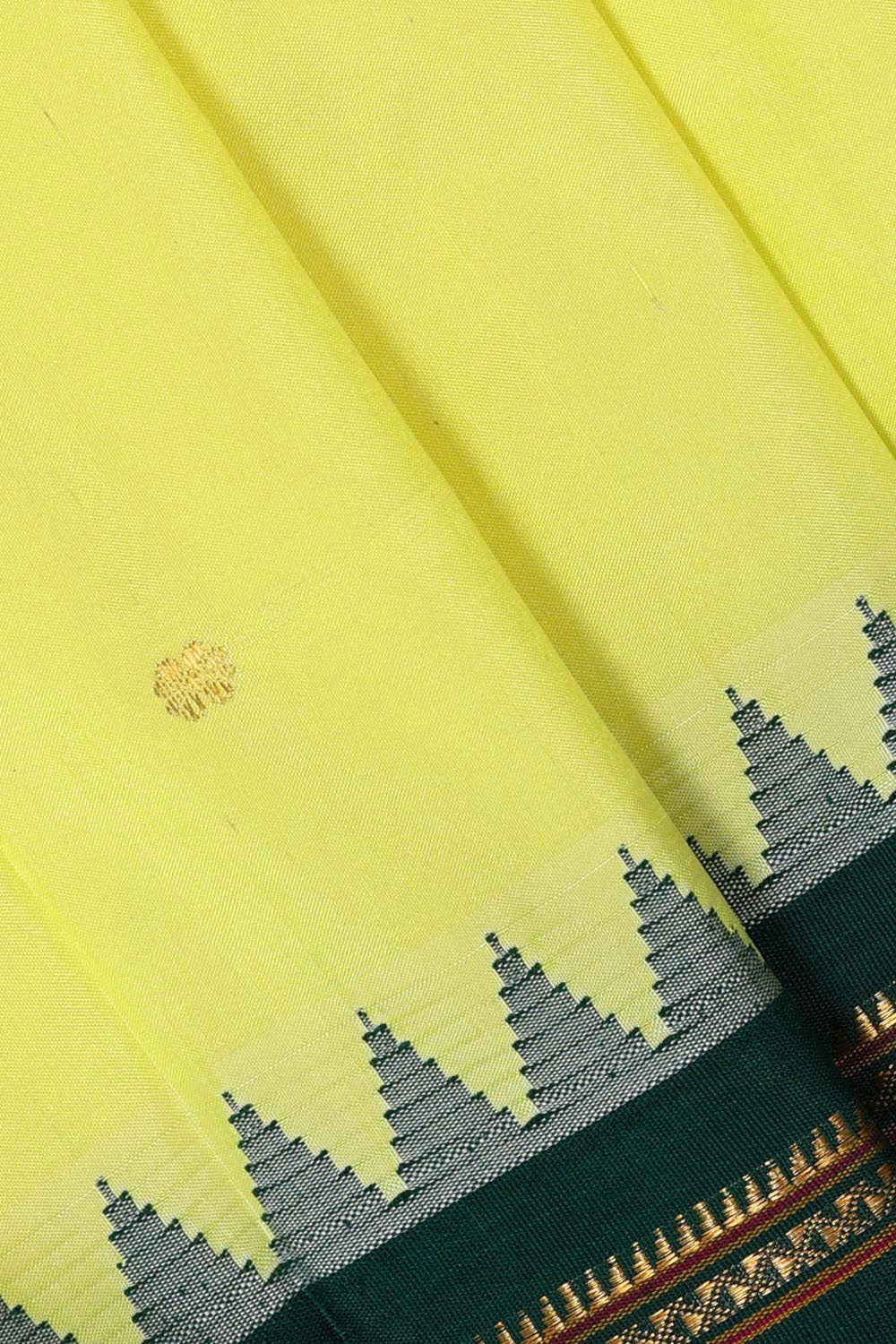 Narayanpet Silk Lemon Yellow Saree