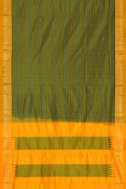 Image of Narayanpet Silk Olive Green Saree