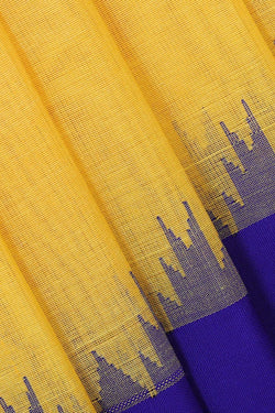 Collection of Uppada Handwoven Yellow Jamdani Saree in a gallery layout