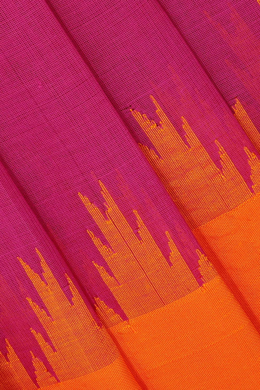 Collection of Uppada Handwoven Magenta Jamdani Saree in a gallery layout