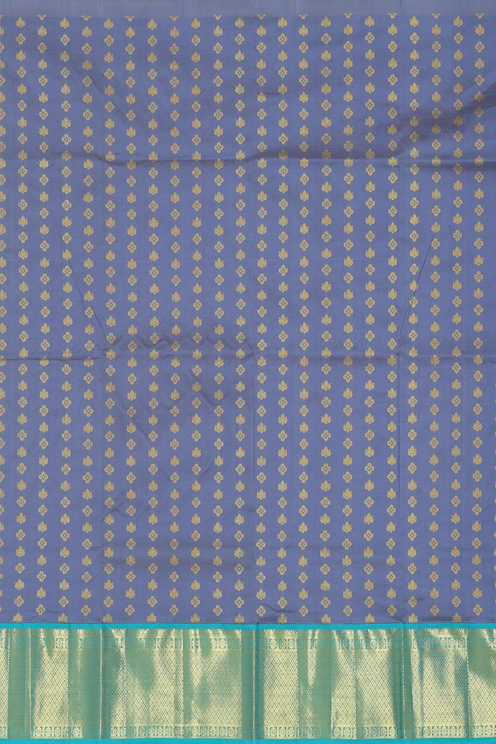 Image of Kanchipattu Purple Blue Pavada Unstitched Set