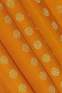 Image of Kanchipattu Mustard Yellow Pavada Unstitched Set