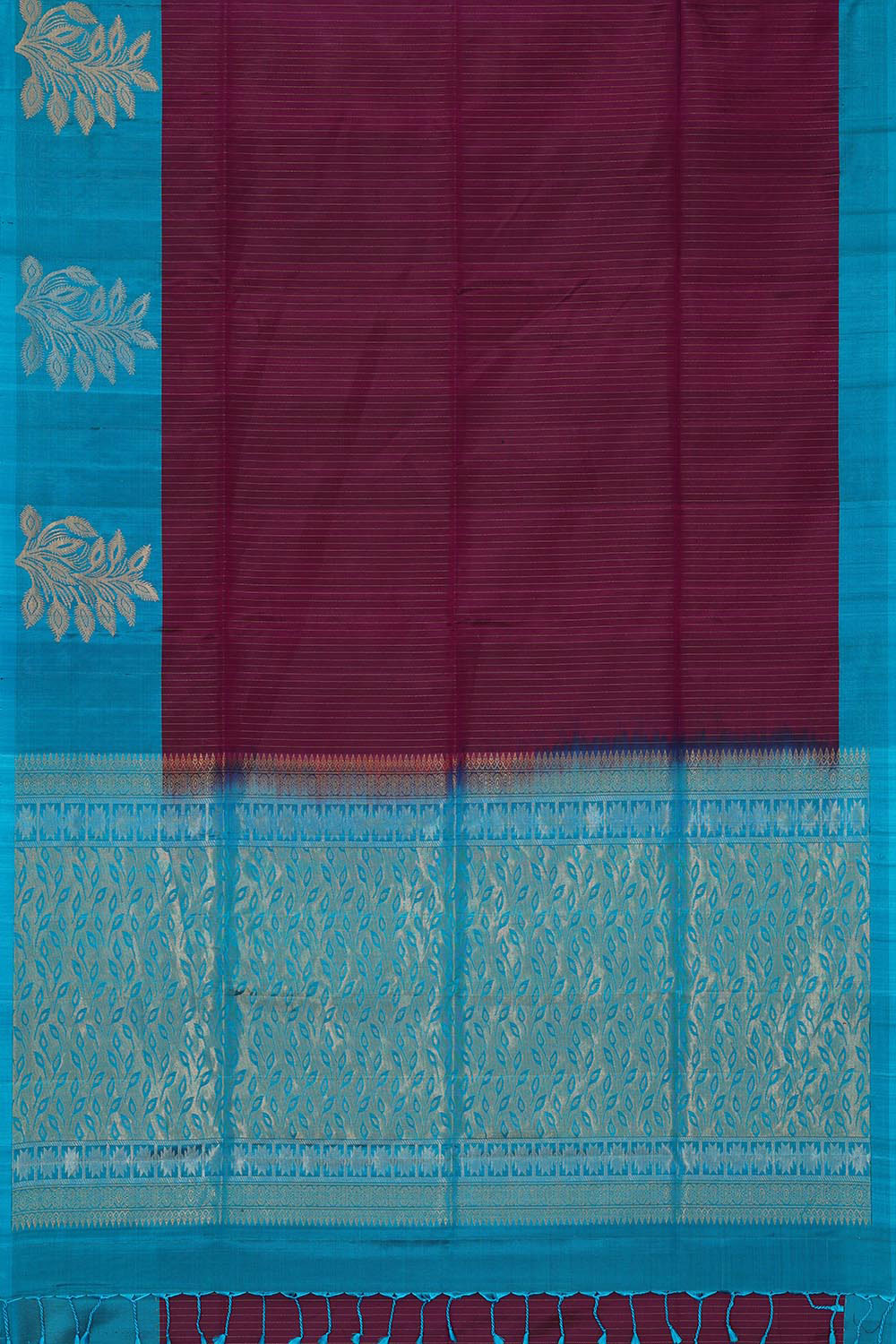 Deep Wine Silk Saree