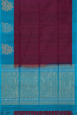 Image of Deep Wine Silk Saree