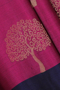 Image of Manipur Silk Magenta Saree