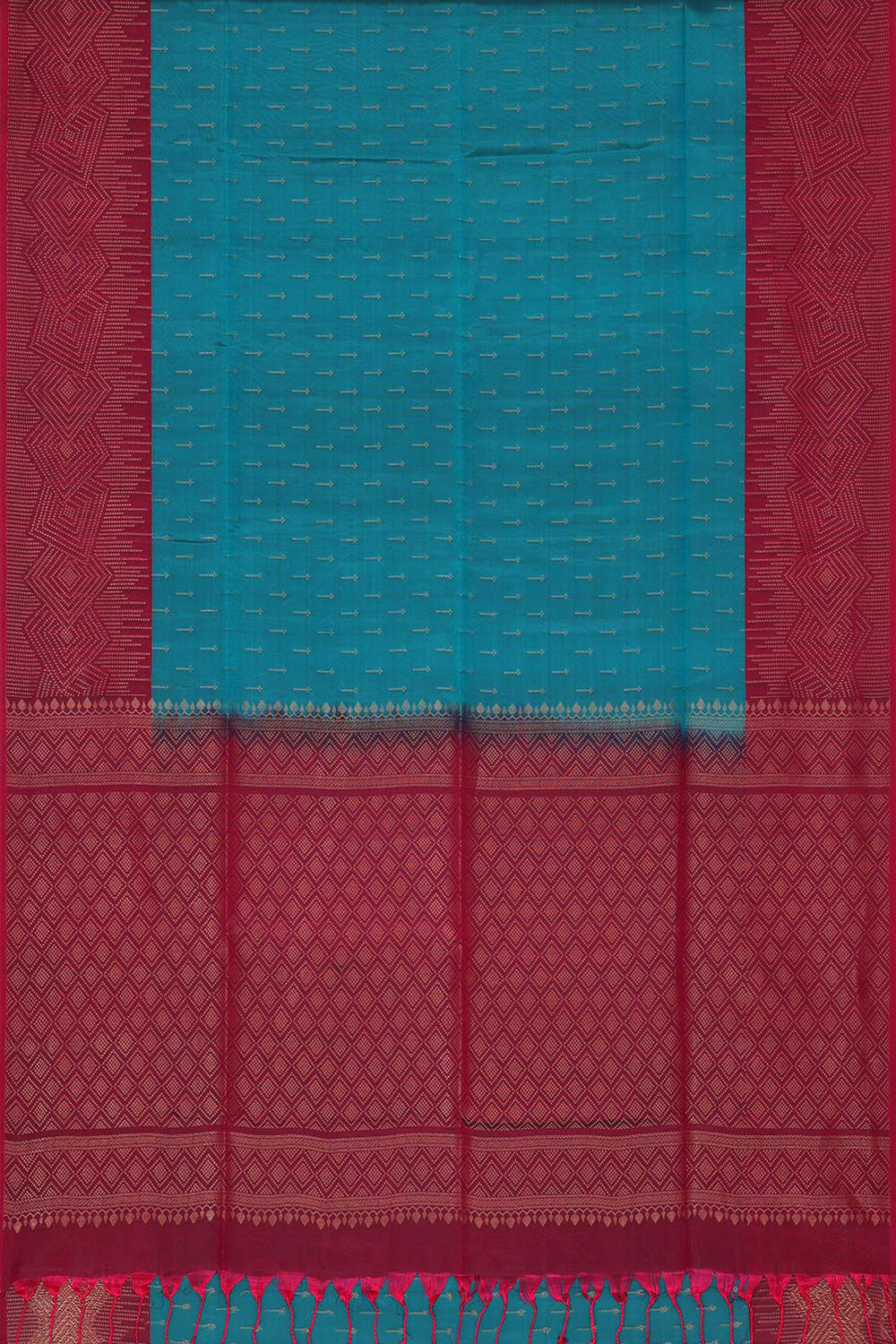 Teal Blue Silk Saree