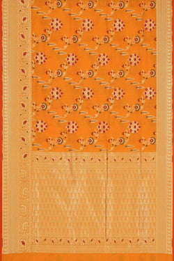 Image of Banarasi Silk Peach Saree